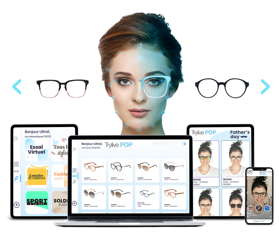 Trylive-POP - Solution d'essayage virtuel de lunette