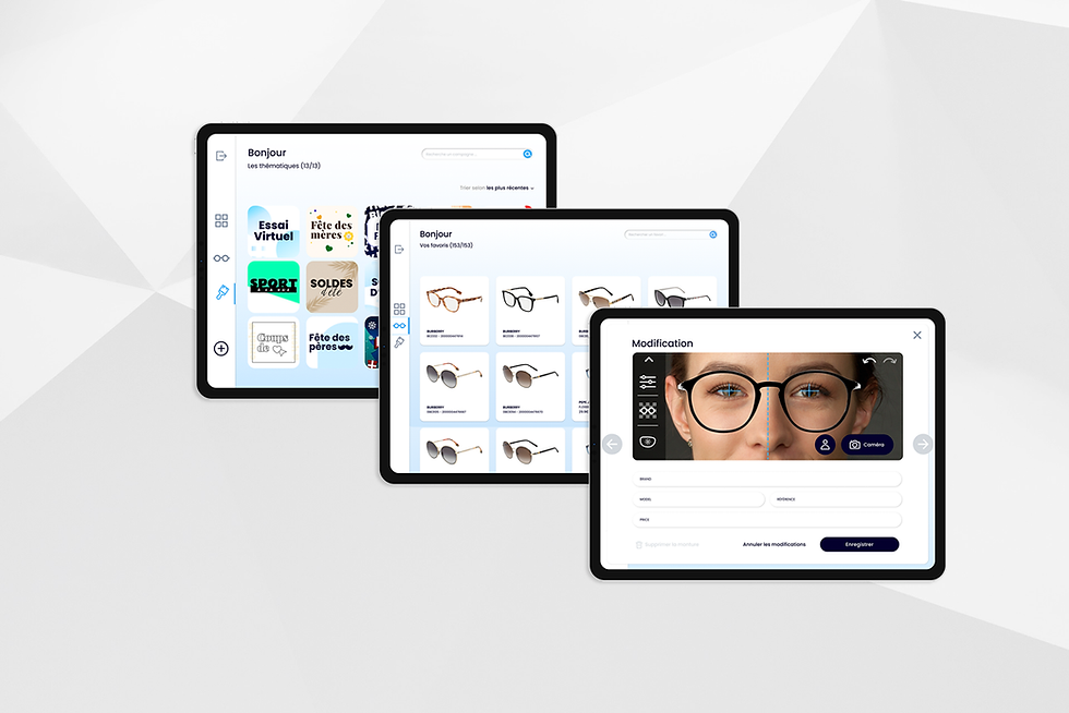 Création de campagnes marketing pour essayage virtuel de lunettes en 3D